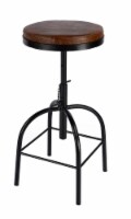 Butler Clyde Brown Leather Adjustable Bar Stool