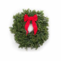 Dutchman Tree Farms Fraser Fir Fresh Wreath With Bow Perspective: Main