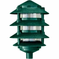 3 in. Four Tier Pagoda Light - 7W 120V, Green