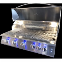 40 in.Premier Grill, Blue LED with Rear Burner-Propane