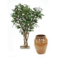 7 ft. Canopy Ficus Tree in Extra Large Mocha Glazed Egg Pot