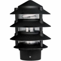 3 in. Four Tier Pagoda Light - 7W 120V, Black