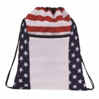 17 in. Classic Patriotic Drawstring Backpack, Case of 100