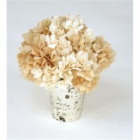 Waterlook Ivory Hydrangeas in Mercury Glass Vase