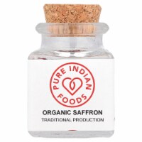 Pure Indian Foods Organic Saffron, Traditional Production, 1 g