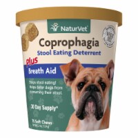 NaturVet Coprophagia Stool Eating Deterrent Plus Breath Aid Soft Chews