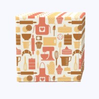 Napkin Set, 100% Polyester, Set of 4, 18x18 , Baking Icons