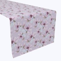 Table Runner, 100% Polyester, 14x108 , Brush Stroke Purple Flowers