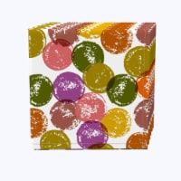 Napkin Set, 100% Polyester, Set of 4, 18x18 , Colorful Dot Stamps