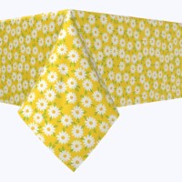 Square Tablecloth, 100% Polyester, 70x70 , Daisy Floral Design