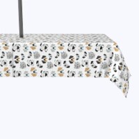 Water Repellent, Outdoor, 100% Polyester, 60x84 , Dog Faces Drawing