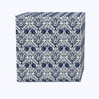 Napkin Set, 100% Polyester, Set of 4, 18x18 , Cranes in Damask