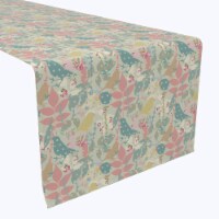 Table Runner, 100% Polyester, 12x72 , Decorated Birds & Flowers
