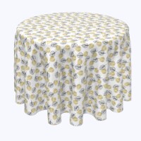 Round Tablecloth, 100% Polyester, 70 Round, Golden Leaves