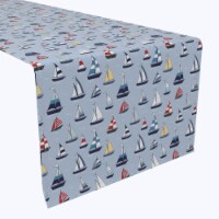 Table Runner, 100% Polyester, 12x72 , Marine Sailboats