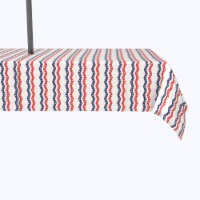 Water Repellent, Outdoor, 100% Polyester, 60x84 , Patriotic Chevron