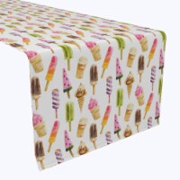 Table Runner, 100% Polyester, 14x108 , Summer Ice Cream