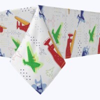 Rectangular Tablecloth, 100% Cotton, 52x84 , Airplane Design