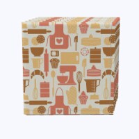 Napkin Set of 4, 100% Cotton, 20x20 , Baking Icons