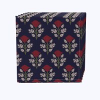 Napkin Set of 4, 100% Cotton, 20x20 , Bouquet of Poppies