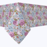 Square Tablecloth, 100% Cotton, 52x52 , Butterfly Vintage Floral