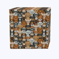 Napkin Set of 4, 100% Cotton, 20x20 , Cheerful Dogs