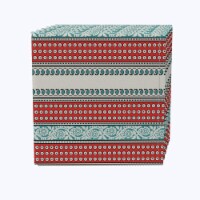 Napkin Set of 4, 100% Cotton, 20x20 , Geometric Paisley and Dots