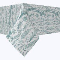 Rectangular Tablecloth, 100% Cotton, 52x120 , Green Garden Flowers