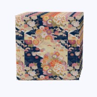 Napkin Set of 4, 100% Cotton, 20x20 , Japanese Flower Pattern