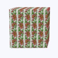 Napkin Set of 4, 100% Cotton, 20x20 , Peony Floral Stripe