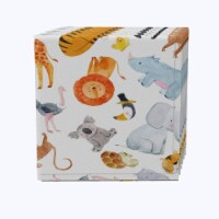 Napkin Set of 4, 100% Cotton, 20x20 , Safari Animals Watercolor
