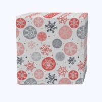 Napkin Set of 4, 100% Cotton, 20x20 , Snowflakes in Ornaments