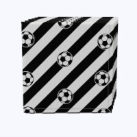 Napkin Set of 4, 100% Cotton, 20x20 , Soccer Ball Stripe