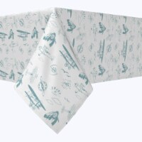 Square Tablecloth, 100% Cotton, 52x52 , Vintage Aviation