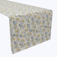Table Runner, 100% Cotton, 16x108 , Yellow Berries with Flowers
