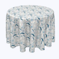 Round Tablecloth, 100% Polyester, 90 Round, Elements of the Sea