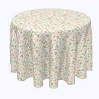 Round Tablecloth, 100% Polyester, 90 Round, Potted Plants