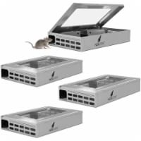 Noa Store Humane 4 Pack Rectangle Mouse Traps | Multi-Catch & Release
