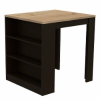 TUHOME Tanna Kitchen Island In Black-Pine