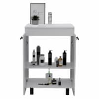 TUHOME Khari 60 Free Standing Sink Vanity In White