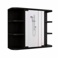 Tuhome Black Modern Engineered Wood Milan Medicine Cabinet