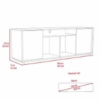 TuHome Black Modern - Material -Engineered Wood -Prana Tv Stand