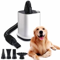 Aiiyme 4.7HP Dog Grooming Fur Blow Dryer, 4 Attachment Nozzles, 3 Heat Levels