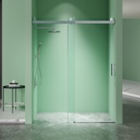 ExBrite 56-60 Wide x 76 High Double Sliding Frameless Shower Door with Premium 3/8 Inch