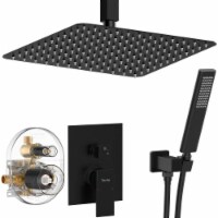 ExBrite 12 Inch Shower Fixtures Rain Shower Head with Handheld Shower Spray