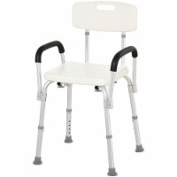 Medical Bathtub Chair Bath Bench Shower Seat Stool Adjustable w/ Back and Arms