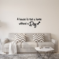 A House is Not a Home Without a Dog Wall Quotes Decals