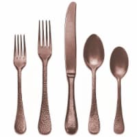 Mepra 106822005PB Stainless Steel Place Setting - Epoque Pewter Bronzo - 5 Piece