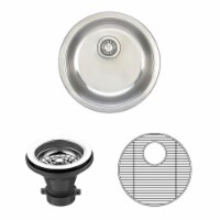 Wells Sinkware JZU1919-8 19 in. Round 18 Gauge Undermount Single Bowl Stainless Steel Kitchen
