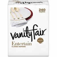 Vanity Fair 831047 Impressions Dinner Napkins, 3-Ply, 15 x 17, White, 240/Carton